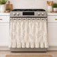 Farmhouse Stove Curtain with Gingham Bows & Ruffle Lace Trim