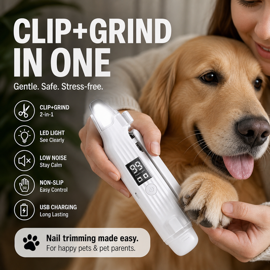 2 In 1 Nail Clipper Grinder With LED