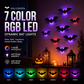 Halloween 3D Bat Decor Stickers Set
