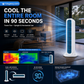 【Cool the Entire Room in 90 Seconds】Tower Fan—an air conditioner that can be used in both upright and horizontal positions