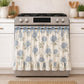 Farmhouse Stove Curtain with Gingham Bows & Ruffle Lace Trim