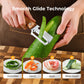 Stainless Steel Sharp Peeler with Wooden Non-Slip Ergonomic Handle, Built-In Bottle Opener, Long-Lasting Construction for Fruits & Vegetables, Essential Kitchen Tool