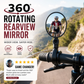 360° Rotating Rearview Mirror – Clear view behind, no more neck twisting. Fits bikes, e‑bikes & motorcycles. Tool‑free silicone strap!