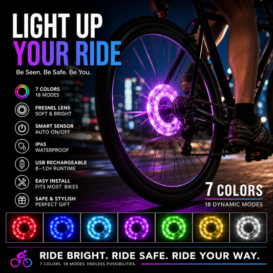 LED Cycling Wheel Hub Lights
