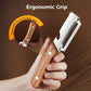 Stainless Steel Sharp Peeler with Wooden Non-Slip Ergonomic Handle, Built-In Bottle Opener, Long-Lasting Construction for Fruits & Vegetables, Essential Kitchen Tool