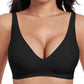 Jelly Wireless Womens Comfortable Wireless Bras Push Up Bralettes Seamless Tshirts Bras Deep V Everyday Bras