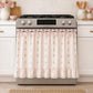 Farmhouse Stove Curtain with Gingham Bows & Ruffle Lace Trim