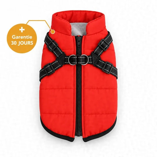 🐶3 in 1  Waterproof Warm Dog Jacket With Built-in Harness