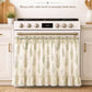 Farmhouse Stove Curtain with Gingham Bows & Ruffle Lace Trim