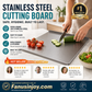 304 Stainless Steel Cutting Board – double-sided, hygienic, moisture-resistant & easy to clean. Say goodbye to stains & odors!