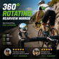 360° Rotating Rearview Mirror – Clear view behind, no more neck twisting. Fits bikes, e‑bikes & motorcycles. Tool‑free silicone strap!
