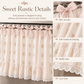 Farmhouse Stove Curtain with Gingham Bows & Ruffle Lace Trim
