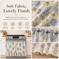 Farmhouse Stove Curtain with Gingham Bows & Ruffle Lace Trim