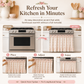 Farmhouse Stove Curtain with Gingham Bows & Ruffle Lace Trim