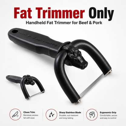 🔥50% OFF! 🥩 Handheld Fat Trimmer for Beef & Pork, Portable Meat Fat Remover Tool, Easy Brisket Trimming BBQ Kitchen Gadget