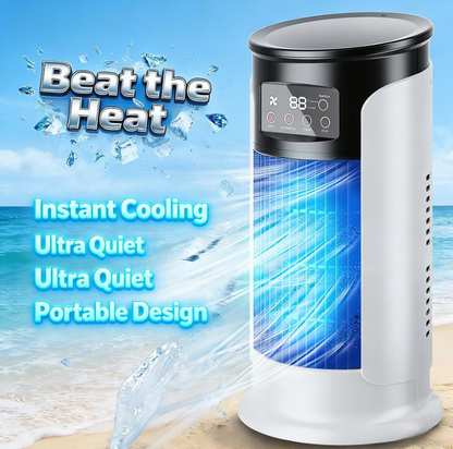 ❄️2026New Evaporative Air Conditioner - Compact USB Desk Fan, 300ml Tank Personal Cooler, Adjustable Speed Settings, Timer, Quiet, Portable Design Bedside | Small Room Cooling Fan For Home Travel Outd