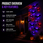 Halloween 3D Bat Decor Stickers Set