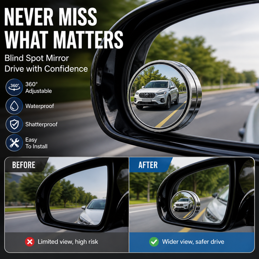 🥳HOT SALE🥳💞15K+ SOLD! Blind Spot Mirrors – HD vision, 360° adjustable & waterproof. Safer driving – grab yours! ✅