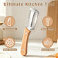 Stainless Steel Sharp Peeler with Wooden Non-Slip Ergonomic Handle, Built-In Bottle Opener, Long-Lasting Construction for Fruits & Vegetables, Essential Kitchen Tool