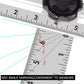 24-Inch Adjustable Aluminum T-Square – Locking Angle Guide & Imperial Ruler for Woodworking and DIY