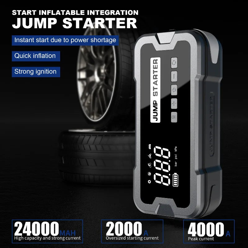🔥Hot Sale🔥4 in 1 Portable Jump Starter with Air Pump Pro（50% OFF）