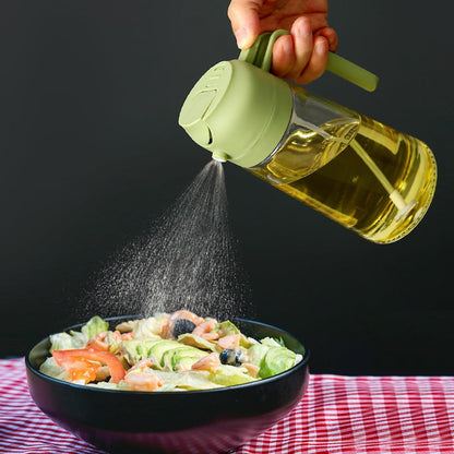 2-in-1 Glass Oil Spray Bottle – For Cooking & Air Fryer