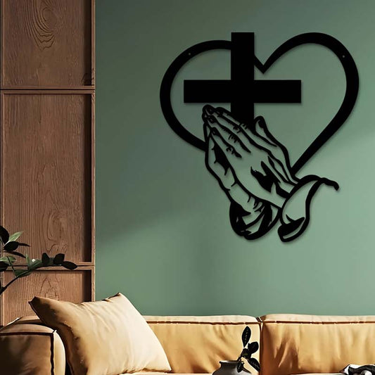 🎅🏻Christmas Sale 46%off🎁Elegant Christian Heart & Cross Wall Art