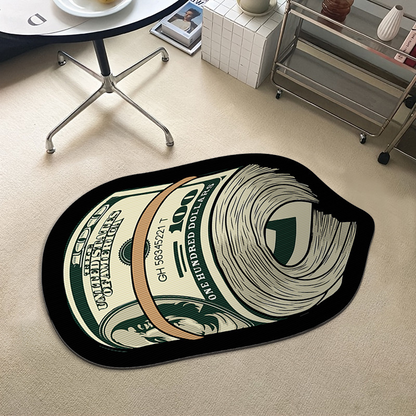Money Stack Print Non-Slip Floor Mat