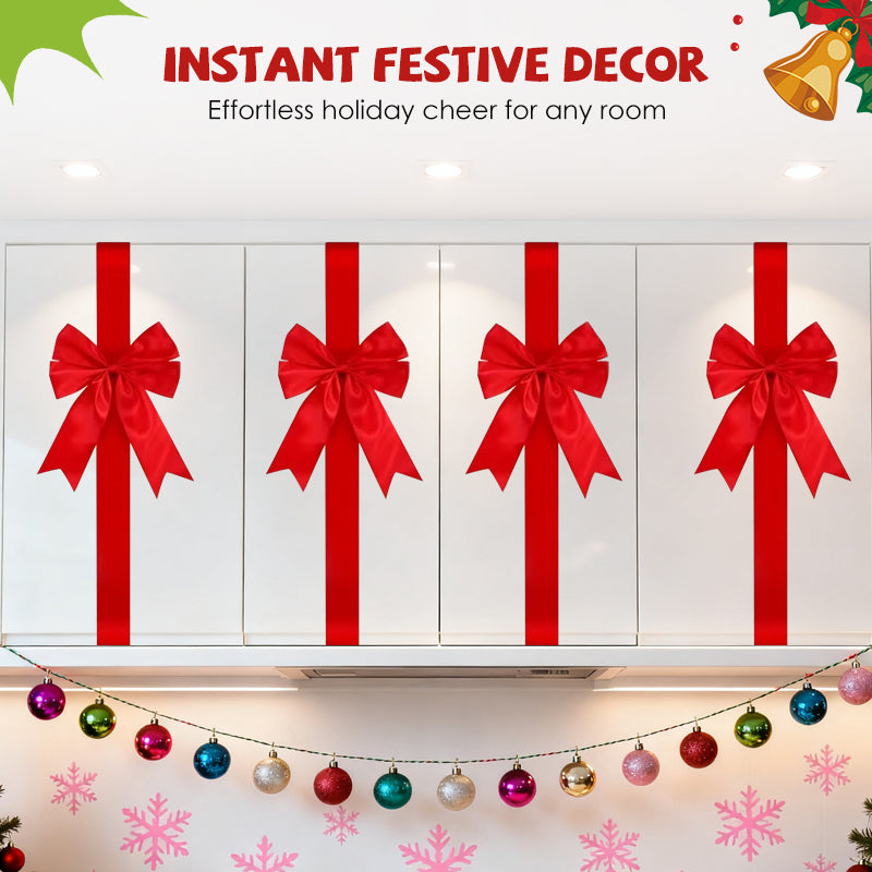 Door Ribbons Large Christmas Cabinet Door Ribbon Bow – lilingg