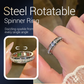 ⏳Time-Limited Special⏰Titanium Steel Rotatable Spinner Ring with Zirconia