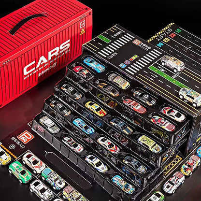 🚨 Over 10,000 Sold! Event 48% Off Direct Sale 48 Mini Pull-Back Cars with Built-In Garage Set