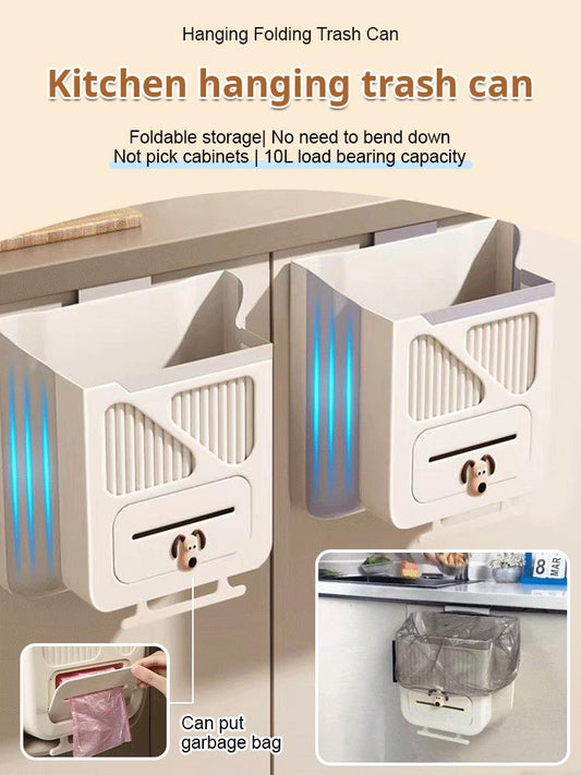 🎉 2026 Sale — Over 19,400 Sold!🍃 Foldable Hanging Kitchen Waste Trash Can ✨