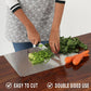 304 Stainless Steel Cutting Board – double-sided, hygienic, moisture-resistant & easy to clean. Say goodbye to stains & odors!