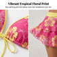 3-Piece Tropical Bikini Set