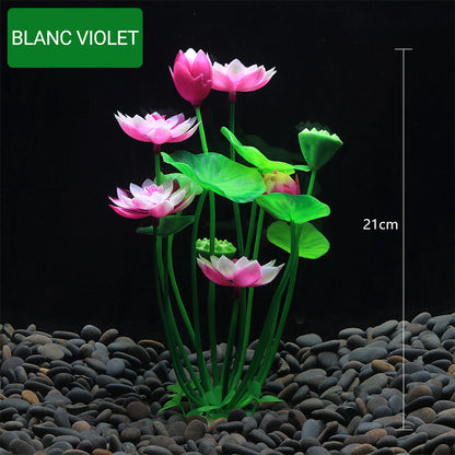 Artificial Lotus Shaped Aquatic Plant for Aquarium Decoration