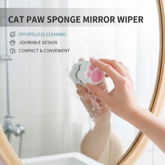 Cat Paw Sponge Mirror Wiper (4 pieces)