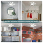 40W LED Ceiling Fan Light – 52cm Ultra-Quiet with Remote