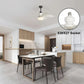 40W LED Ceiling Fan Light – 52cm Ultra-Quiet with Remote