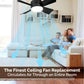 40W LED Ceiling Fan Light – 52cm Ultra-Quiet with Remote