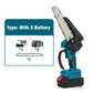 Cordless Mini Chainsaw with 2 Batteries