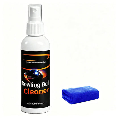 Pro-Grade Bowling Ball Cleaner – Instantly removes lane oil. Includes premium towel. Keeps your ball performing like new! ✨