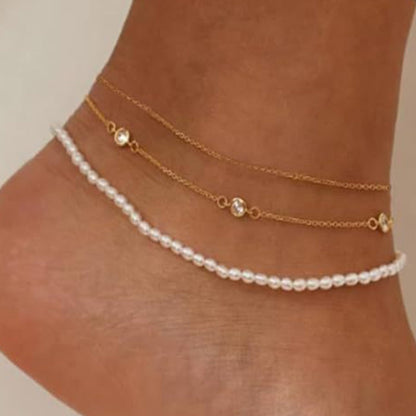 Dainty Layered Waterproof Anklet