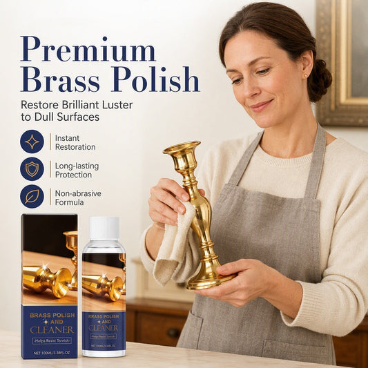Brass polish and cleaning agent