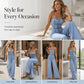 🥳2026 HOT SALE FREE SHIPPING🥳💞 Women Spaghetti Strap Wide Leg Denim Jumpsuit