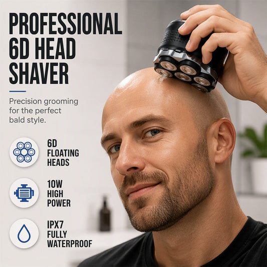 6-Blade Electric Head Shaver
