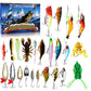 Christmas Fishing Lure Advent Calendar Blind Box Set with Minnow Popper Spoons