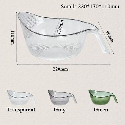 🍚 Wash Rice Without Losing a Grain – Fine Mesh Colander Bowl with Handle