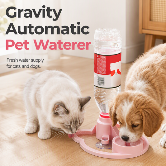 🐾💧 Gravity Pet Water Dispenser – Automatic Refill and Space-Saving Design ✨
