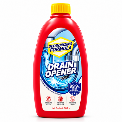 Powerful Drain Opener Liquid for Kitchen and Bathroom Pipe Clogs