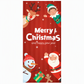Christmas Door Cover - Santa & Reindeer Stretch Fabric Door Banner with 4-Side Elastic Edges, DIY Door Handle Cutout, Slip-On Front Door Holiday Decor